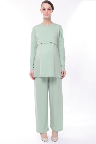 Pyjamas Maternity in Apple Green Pyjamas Maternity in Apple Green